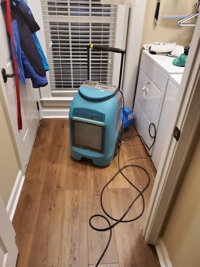 Commercial dehumidifier deployed for Flood Damage Cleanup in Granville